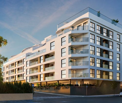 FACHADA OESTE Viviendas de Obra Nueva Las Lomas en Torremolinos